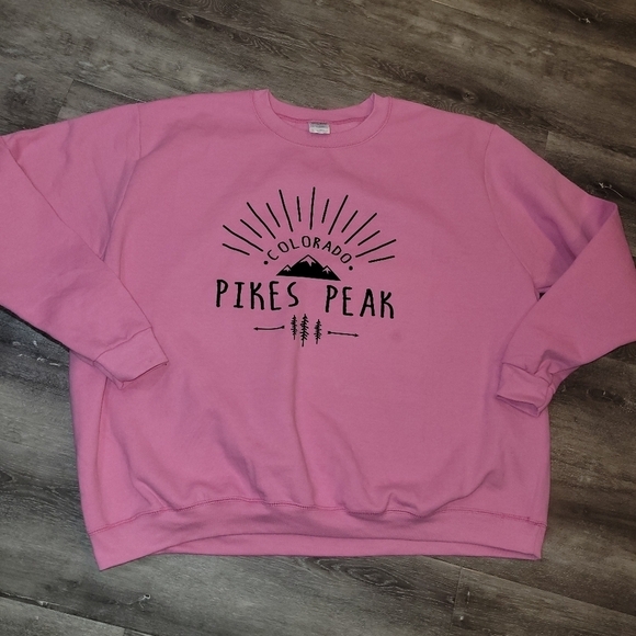 Pikes Peak Pull Over‎ Sweathshirt. Womens Pink 3xl - Picture 1 of 7
